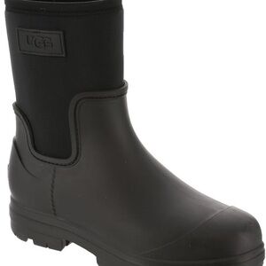 UGG BLACK DROPLET MID RAIN BOOTS